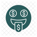 Emoji de cara de dólar  Icono