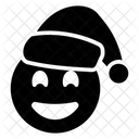 Emoticono Navideno Sonriente Emoticono Icono