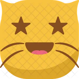 Cara de estrellas Emoji Icono