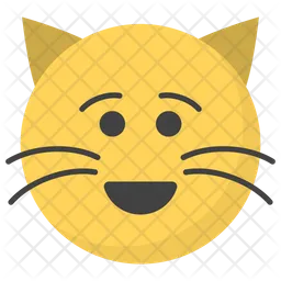 Cara de gato sonriente Emoji Icono