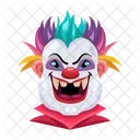 Vector De Cara Aterradora Cara De Payaso Personajes Malvados Icono