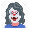 Vector De Cara Aterradora Cara De Payaso Personajes Malvados Icono