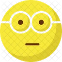 Rosto De Oculos Nerd Emoticon Emocao Icon