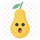 Cara de pera asombrada  Icono