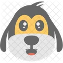 Perro Cara Emoji Icono