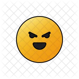 Cara de risada maligna Emoji Ícone