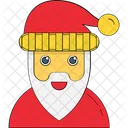 Cara De Santa Santa Claus Navidad Icono