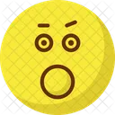 Cara Desconcertada Emoticono De Mirada Fija Bostezo Icono