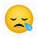 Cara Sonolienta Emoticono Cara Icono