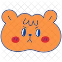 Oso Enojado Cara Icono