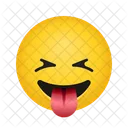 Cara Entrecerrando Los Ojos Con La Lengua Emoji Emoticon Icono