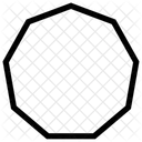 Cara Forma Nonagono Icono