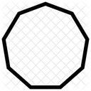Cara Forma Nonagono Icono