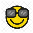 Cara Inteligente Sonrisa Gafas Icon