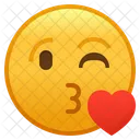 Cara lanzando un beso  Icono
