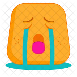 Cara de llanto fuerte Emoji Icono