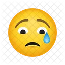 Cara Llorando Emoji Emoticono Icono