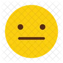 Neutro Smiley Emoji Icono