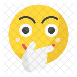 Cara pensante Emoji Icono