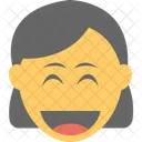 Rindo Menina Emoji Ícone