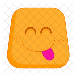 Cara saboreando la comida Emoji Icono