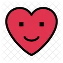 Smiley Cara Corazon Icono