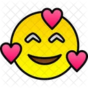 Cara Sonriente Con Corazones Emoji Cara Icono