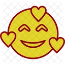 Cara Sonriente Con Corazones Emoji Cara Icono