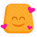 Cara Sonriente Con Corazones Emoji Cara Icono