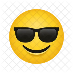 Cara sonriente con gafas de sol Emoji Icono