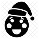 Santa Sonriente Emoticono De Navidad Sonriente Icono