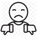 Polegar Para Baixo Nao Gosto Ao Contrario Ícone