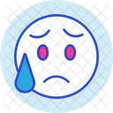 Emoji De Cara Triste Pero Aliviada Icono