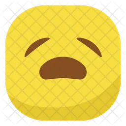 Cara triste y boca abierta Emoji Icono