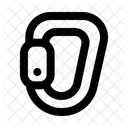 Carabiner Attachment Security Icon