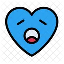 Cara Cansada Emoji Corazon Icono