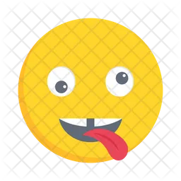 Cara con lengua Emoji Icono