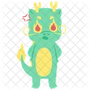 Dragon Chino Enojado Enojado Icono