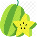 Carambola De Carambola Con Corte Estrella Carambola Icono