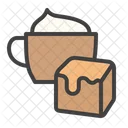 Caramel Cappuccino Coffee Icon