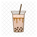 Caramel Bubble Tea Caramel Boba Bubble Tea Icon