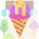 Caramel Ice Cream  Icon