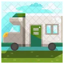 Home Car Caravan Car Icon