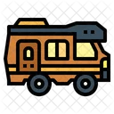 Caravan Transportation Trailer Icon