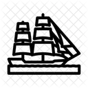 Caravel Ancient Ship Icon