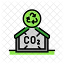Carbon Neutral Building Icon
