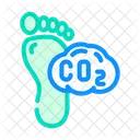 Carbon Footprint Environmental Icon
