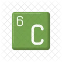 Carbon C Six Carbon Laboratory Icon