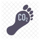 Carbon Dioxide Footprint Foot Icon