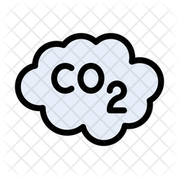 Carbon Dioxide Icon - Download in Colored Outline Style